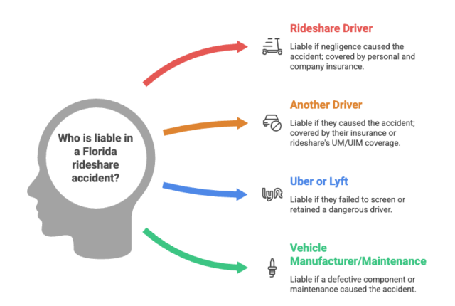 Who Can Be Held Liable in a Florida Rideshare Accident?