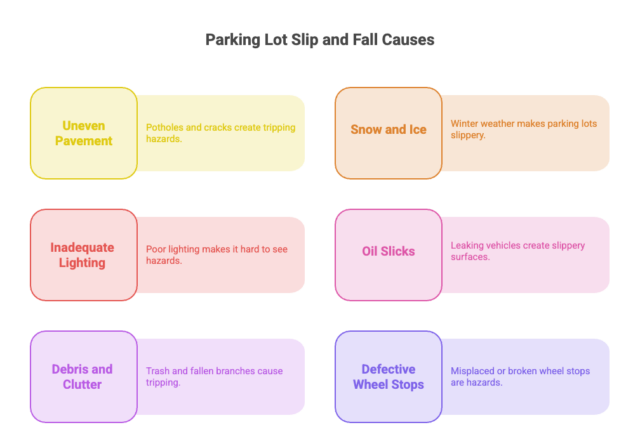 who is responsible for a slip and fall in a parking lot